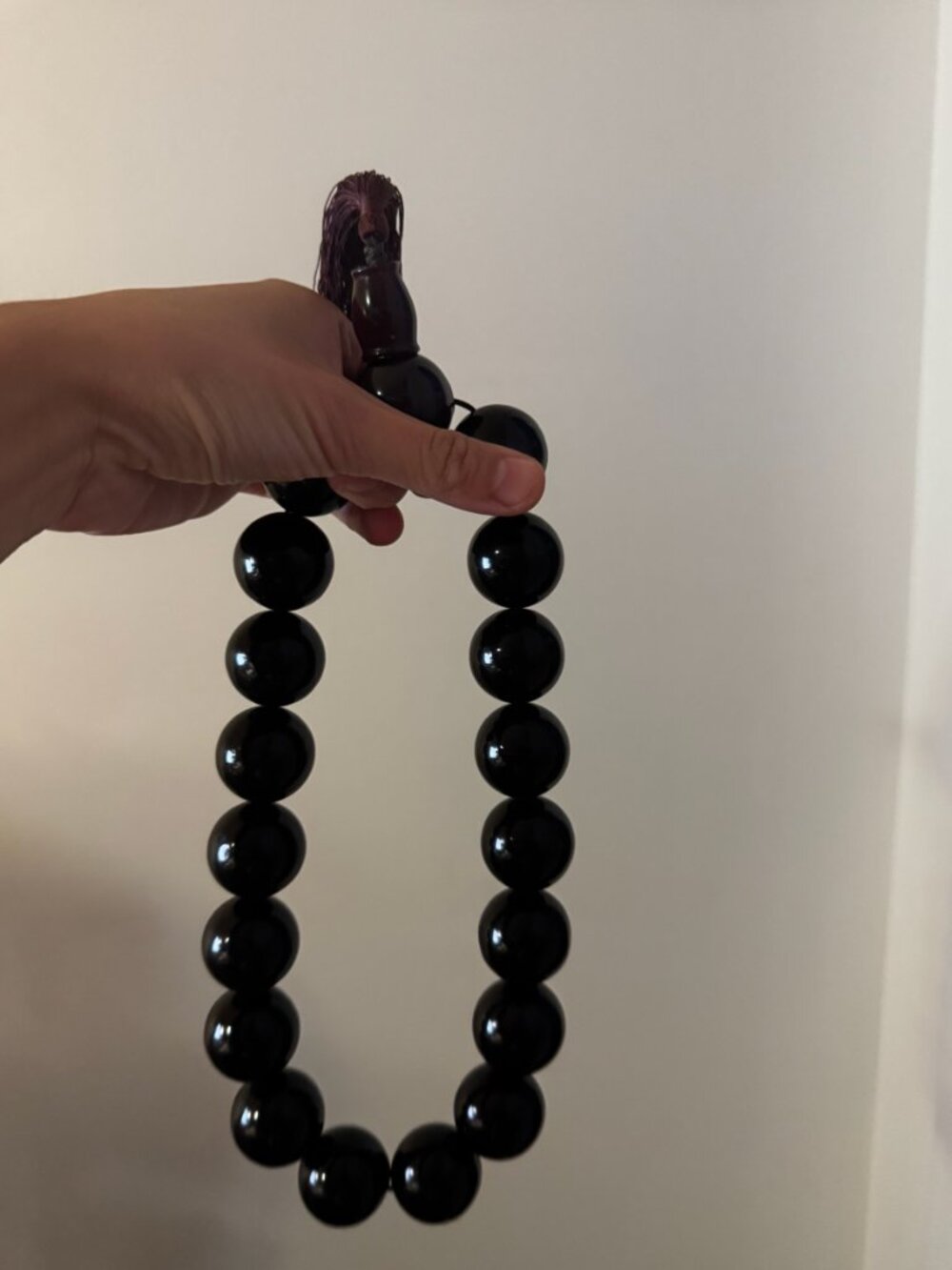 Rare Large Vintage Meditation Beads: Round Cherry Baltic Amber